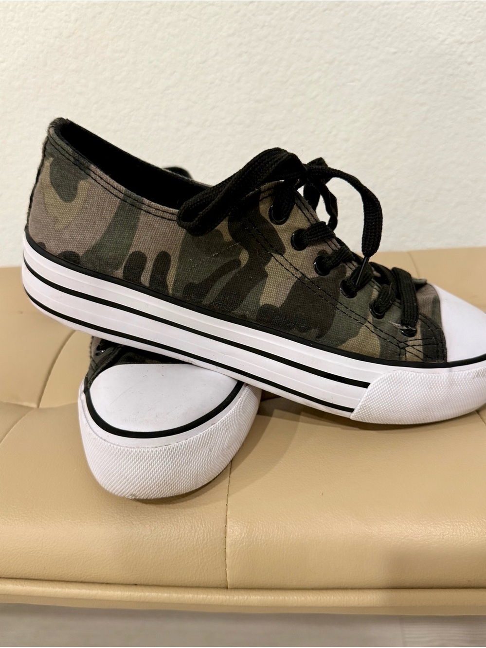C&C California Green Camo Low-Top Canvas Sneakers